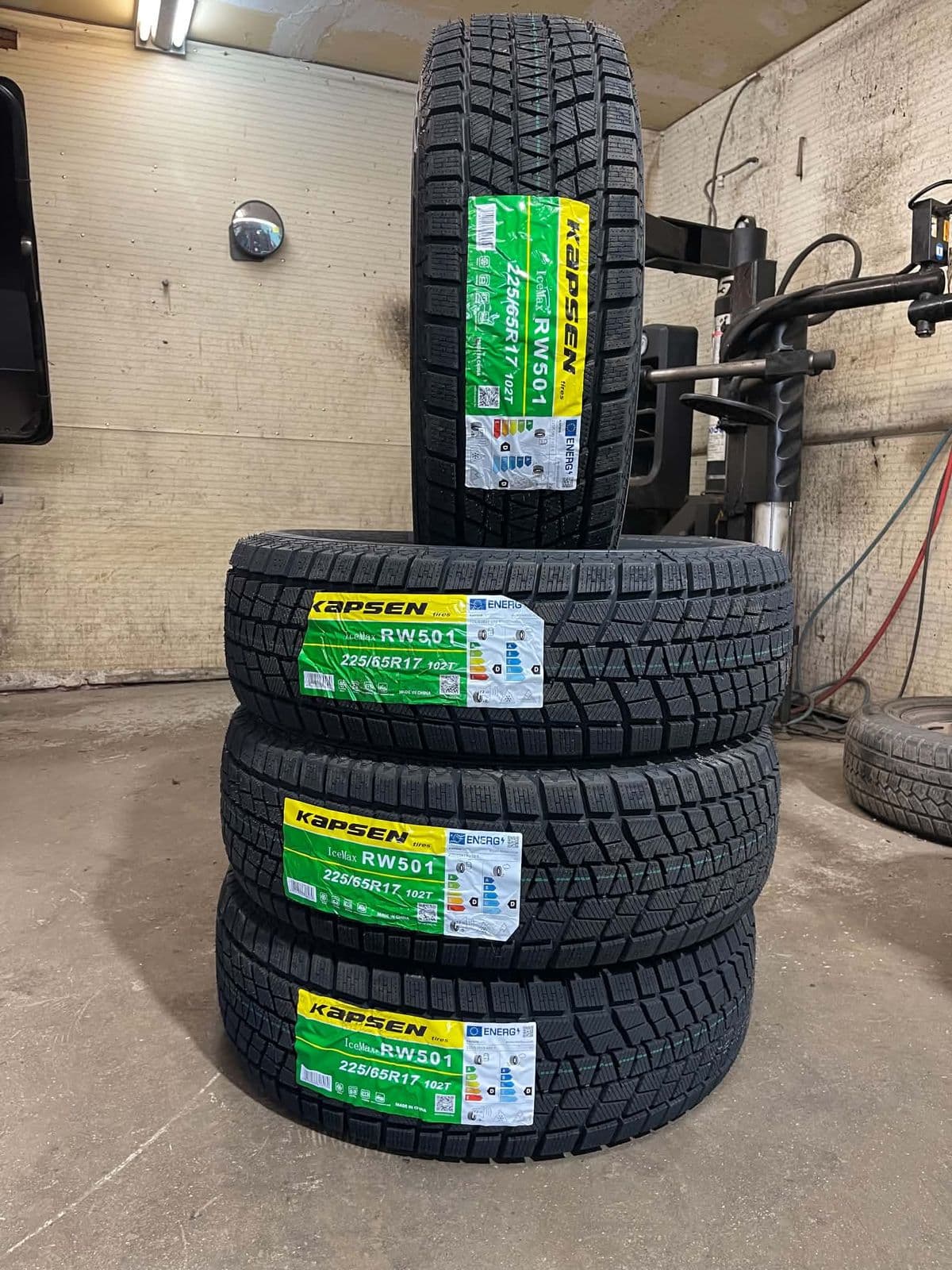 A set of Kapsen IceMax RW501 winter tires in 225/65R17 at Techtire, Ottawa